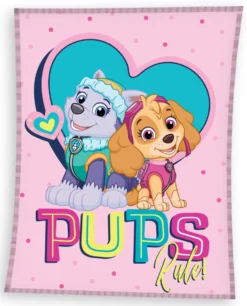 Decke / Fleecedecke "Paw Patrol" In Rosa