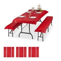 12x Bierzeltgarnitur Auflage In Rot