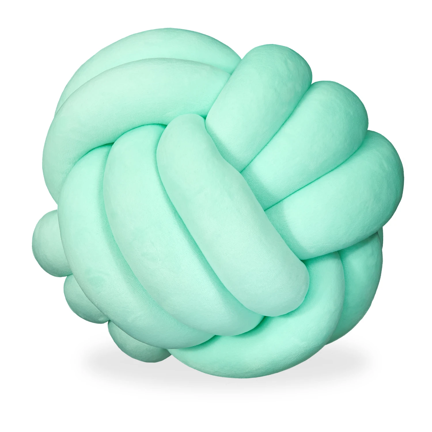 1x Knotenkissen In Mint - Ø 25 Cm 8 1x Knotenkissen In Mint - Ø 25 Cm – Bild 8
