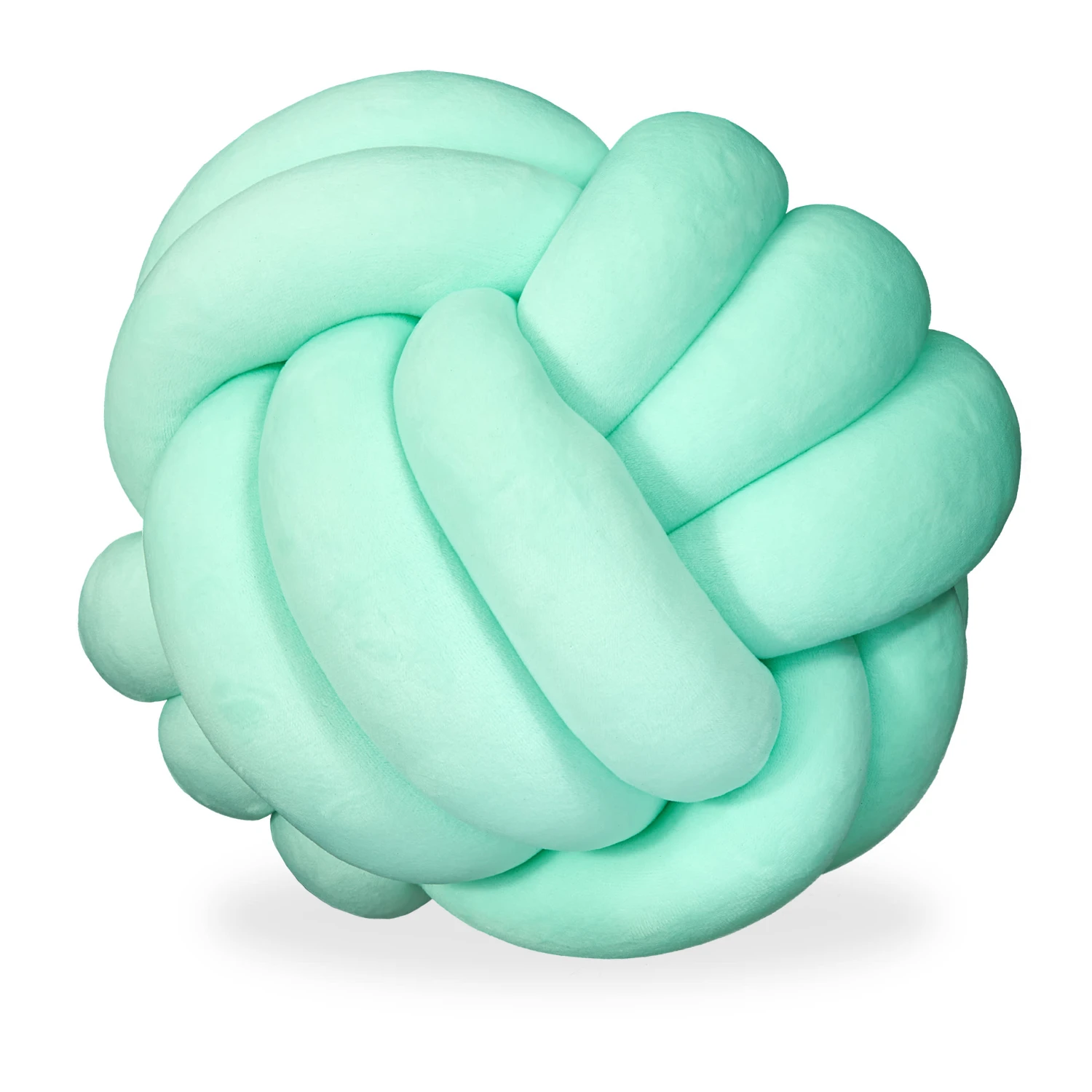 1x Knotenkissen In Mint - Ø 25 Cm 1 1x Knotenkissen In Mint - Ø 25 Cm
