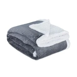 3x Kuscheldecke In Grau/ Weiß - (B)150 X (T)200 Cm -Heimtextilien relaxdays 3x kuscheldecke in grau weiss b 150 x t 200 cm 5