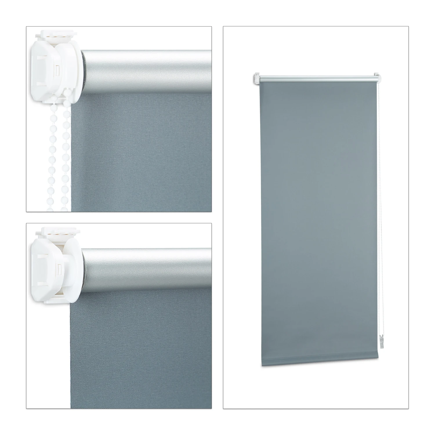 3x Verdunkelungsrollo In Grau - (B)70 X (H)210 Cm 5 3x Verdunkelungsrollo In Grau - (B)70 X (H)210 Cm – Bild 5