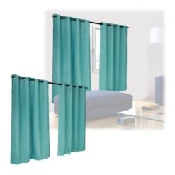 4 X Vorhang "Muster" In Grün - (B)135 X (H)175 Cm -Heimtextilien relaxdays 4 x vorhang muster in grun b 135 x h 175 cm 7