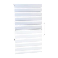 4x Doppelrollo In Weiß - (B)81 X (H)156 Cm 11 4x Doppelrollo In Weiß - (B)81 X (H)156 Cm -Heimtextilien relaxdays 4x doppelrollo in weiss b 81 x h 156 cm 4