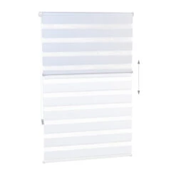 Doppelrollo Klemmfix In Weiß - (B)86 X (H)156cm 10 Doppelrollo Klemmfix In Weiß - (B)86 X (H)156cm -Heimtextilien relaxdays doppelrollo klemmfix in weiss b 86 x h 156cm 3