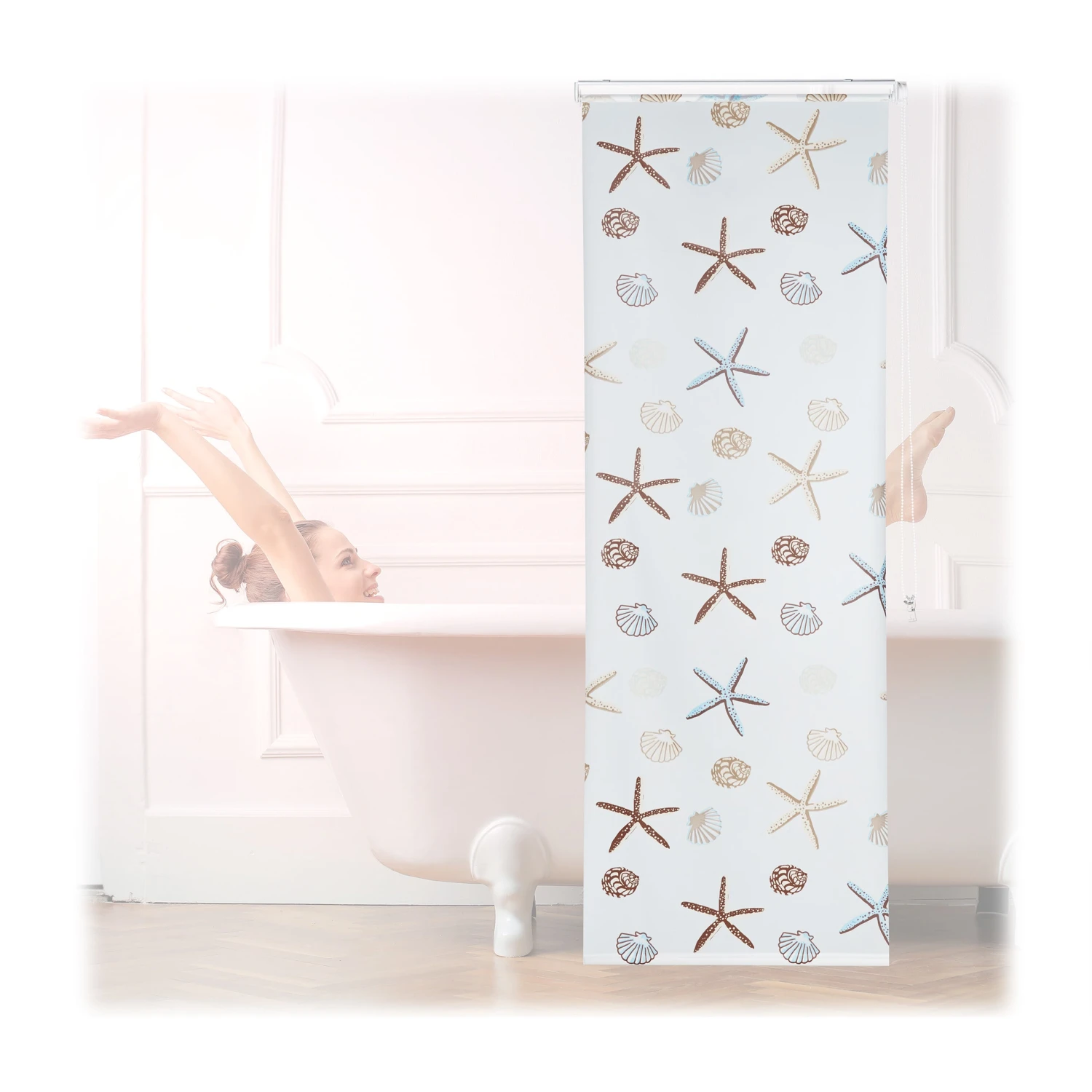 Duschrollo Ocean In Semitransparent - (L)240 X (B)80 Cm 1 Duschrollo Ocean In Semitransparent - (L)240 X (B)80 Cm