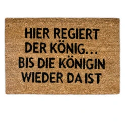 Fußmatte König Und Königin In Braun - (B)60 X (T)40 Cm