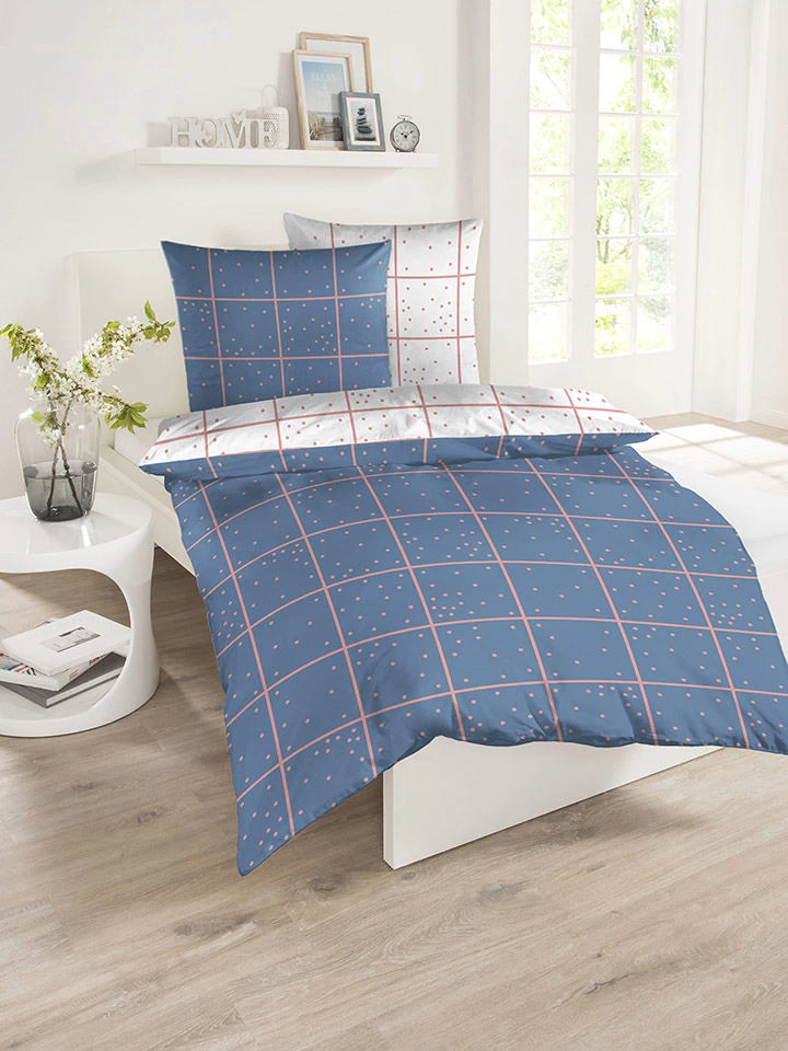 Schiesser Renforcé-Bettwäsche-Set "Kitty" In Blau/ Weiß 2 Schiesser Renforcé-Bettwäsche-Set "Kitty" In Blau/ Weiß – Bild 2