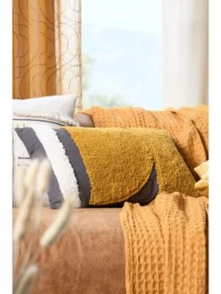 Kissen "Lenny" In Grau/ Gelb - (L)50 X (B)30 Cm -Heimtextilien stof france kissen lenny in grau gelb l 50 x b 30 cm 4