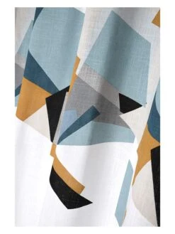 Ösenvorhang "Quadro" In Weiß/ Bunt - (L)260 X (B)140 Cm