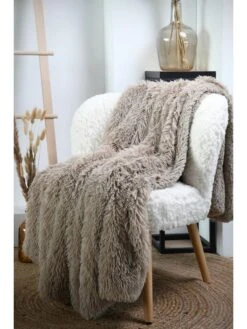 Plaid "Bekley" In Grau - (L)160 X (B)130 Cm -Heimtextilien stof france plaid bekley in grau l 160 x b 130 cm 2