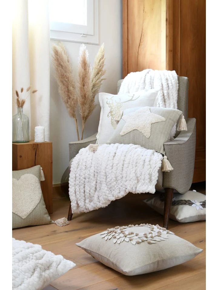 Plaid "Hayden" In Weiß - (L)160 X (B)130 Cm 2 Plaid "Hayden" In Weiß - (L)160 X (B)130 Cm – Bild 2