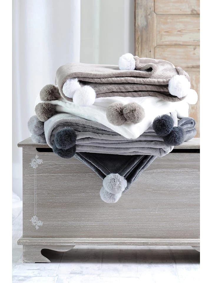 Plaid "Mellow" In Beige - (L)160 X (B)130 Cm 2 Plaid "Mellow" In Beige - (L)160 X (B)130 Cm – Bild 2