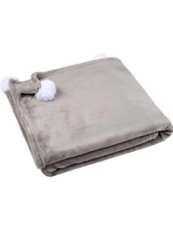 Plaid "Mellow" In Beige - (L)160 X (B)130 Cm