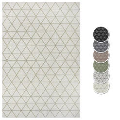 In- Und Outdoor Teppich Costa Creme/grün