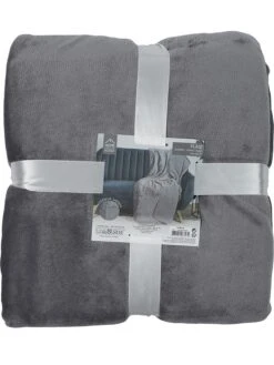 Flanell-Plaid In Grau - (L)200 X (B)140 Cm -Heimtextilien the home deco factory flanell plaid in grau l 200 x b 140 cm 3