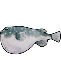 Badvorleger "Fish" In Blau - (L)70 X (B)50 Cm