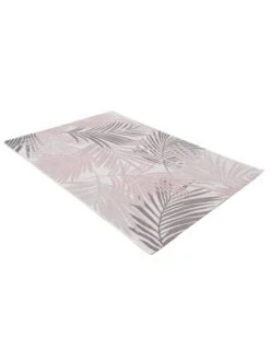 Kurzflor-Teppich "Flatweave" In Grau/ Pink/ Bunt