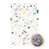 Vinyl-Teppich - Detailliertes Terrazzo Muster Capri In Bunt