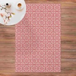 Vinyl-Teppich - Fliesenmuster Faro Rot In Rot 9 Vinyl-Teppich - Fliesenmuster Faro Rot In Rot -Heimtextilien wallart vinyl teppich fliesenmuster faro rot in rot 2