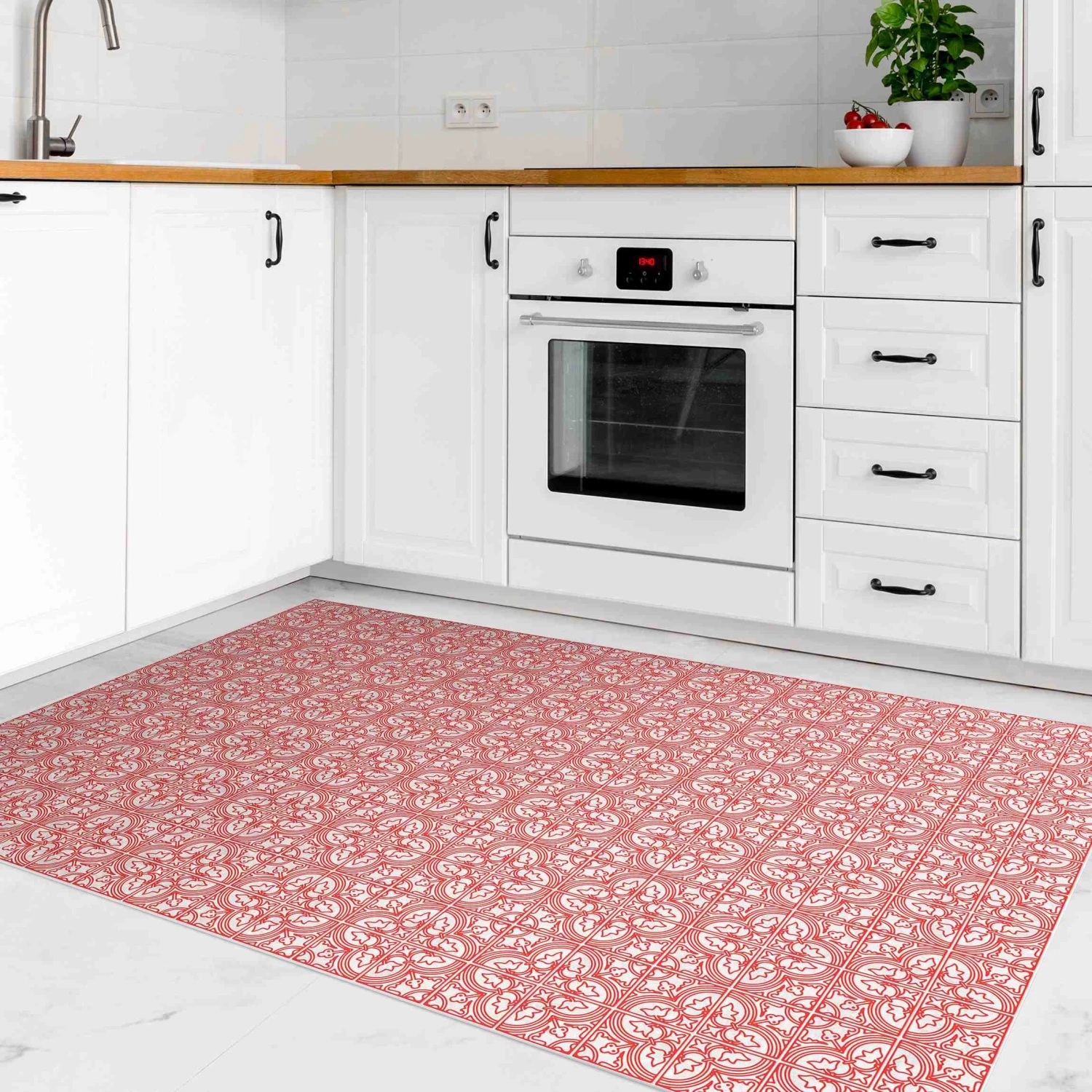 Vinyl-Teppich - Fliesenmuster Faro Rot In Rot 4 Vinyl-Teppich - Fliesenmuster Faro Rot In Rot – Bild 4