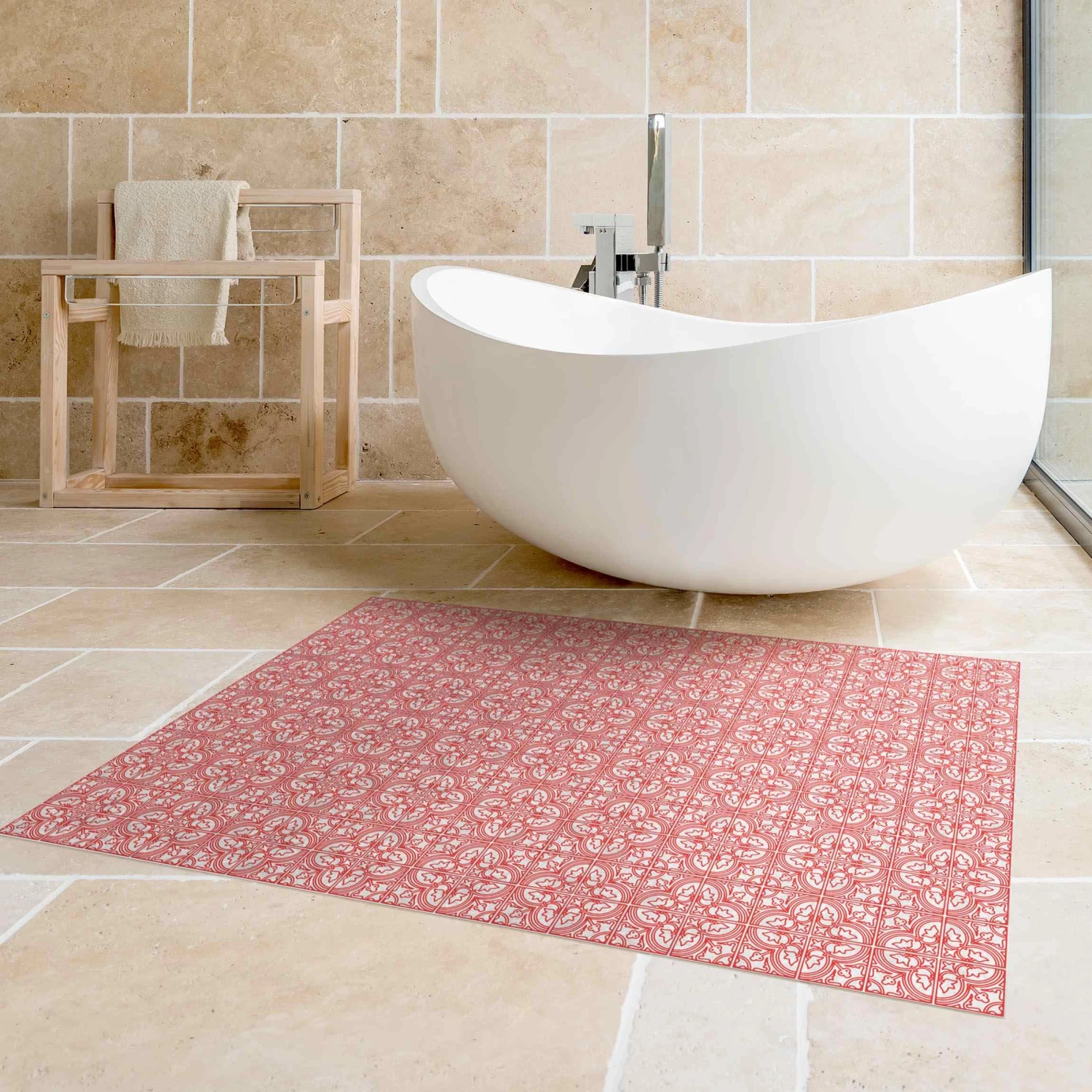 Vinyl-Teppich - Fliesenmuster Faro Rot In Rot 5 Vinyl-Teppich - Fliesenmuster Faro Rot In Rot – Bild 5