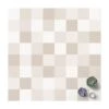 Vinyl-Teppich - Geometrisches Muster Buntes Schachbrett Sand In Creme-Beige