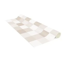 Vinyl-Teppich - Geometrisches Muster Buntes Schachbrett Sand In Creme-Beige 12 Vinyl-Teppich - Geometrisches Muster Buntes Schachbrett Sand In Creme-Beige -Heimtextilien wallart vinyl teppich geometrisches muster buntes schachbrett sand in creme beige 5