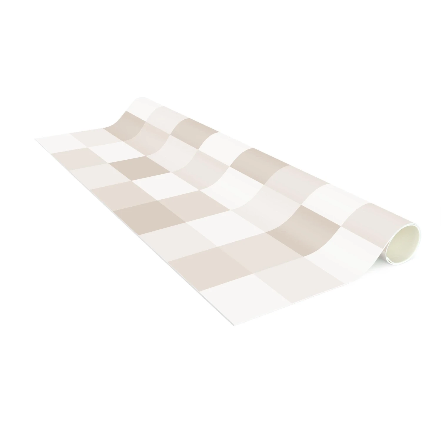 Vinyl-Teppich - Geometrisches Muster Buntes Schachbrett Sand In Creme-Beige 6 Vinyl-Teppich - Geometrisches Muster Buntes Schachbrett Sand In Creme-Beige – Bild 6