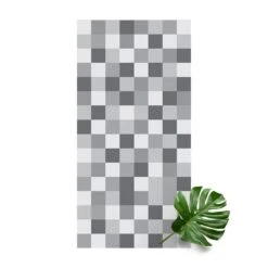 Vinyl-Teppich - Geometrisches Muster Mosaik Grau In Grau