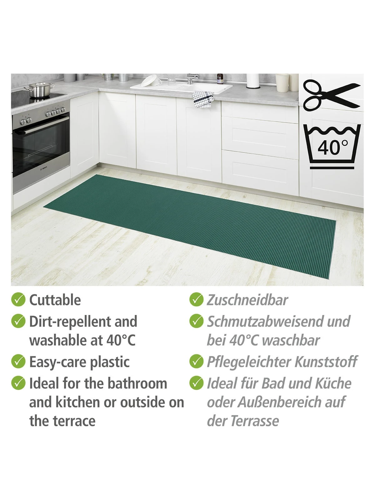 Wenko Badematte Petrol, 65 X 200 Cm In Mehrfarbig 10 Wenko Badematte Petrol, 65 X 200 Cm In Mehrfarbig – Bild 10