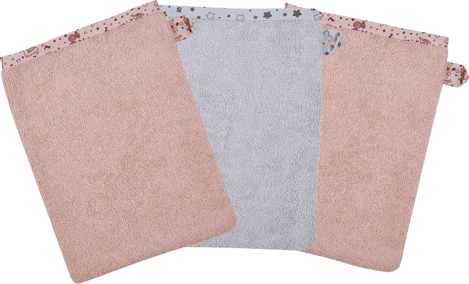 Waschhandschuh 3er Set, Lamas Rosa, 15 X 21 Cm 1 Waschhandschuh 3er Set, Lamas Rosa, 15 X 21 Cm