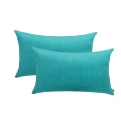 2er Set-Kissenhüllen Kissenbezug Jacquard-Schneewolltuch In Blau 5 2er Set-Kissenhüllen Kissenbezug Jacquard-Schneewolltuch In Blau -Heimtextilien yalion 2er set kissenhullen kissenbezug jacquard schneewolltuch in blau 2