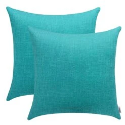 2er Set-Kissenhüllen Kissenbezug Jacquard-Schneewolltuch In Blau