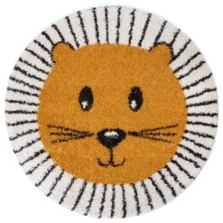Hochflor Kinderteppich Lion Thal Orange Beige Creme 160 Cm